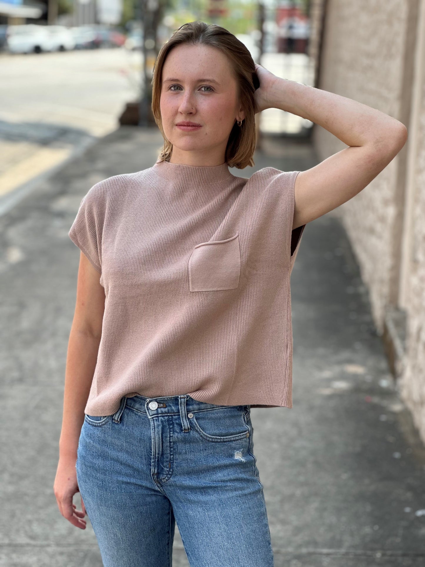 Eesome Sweater Top W/ Pocket