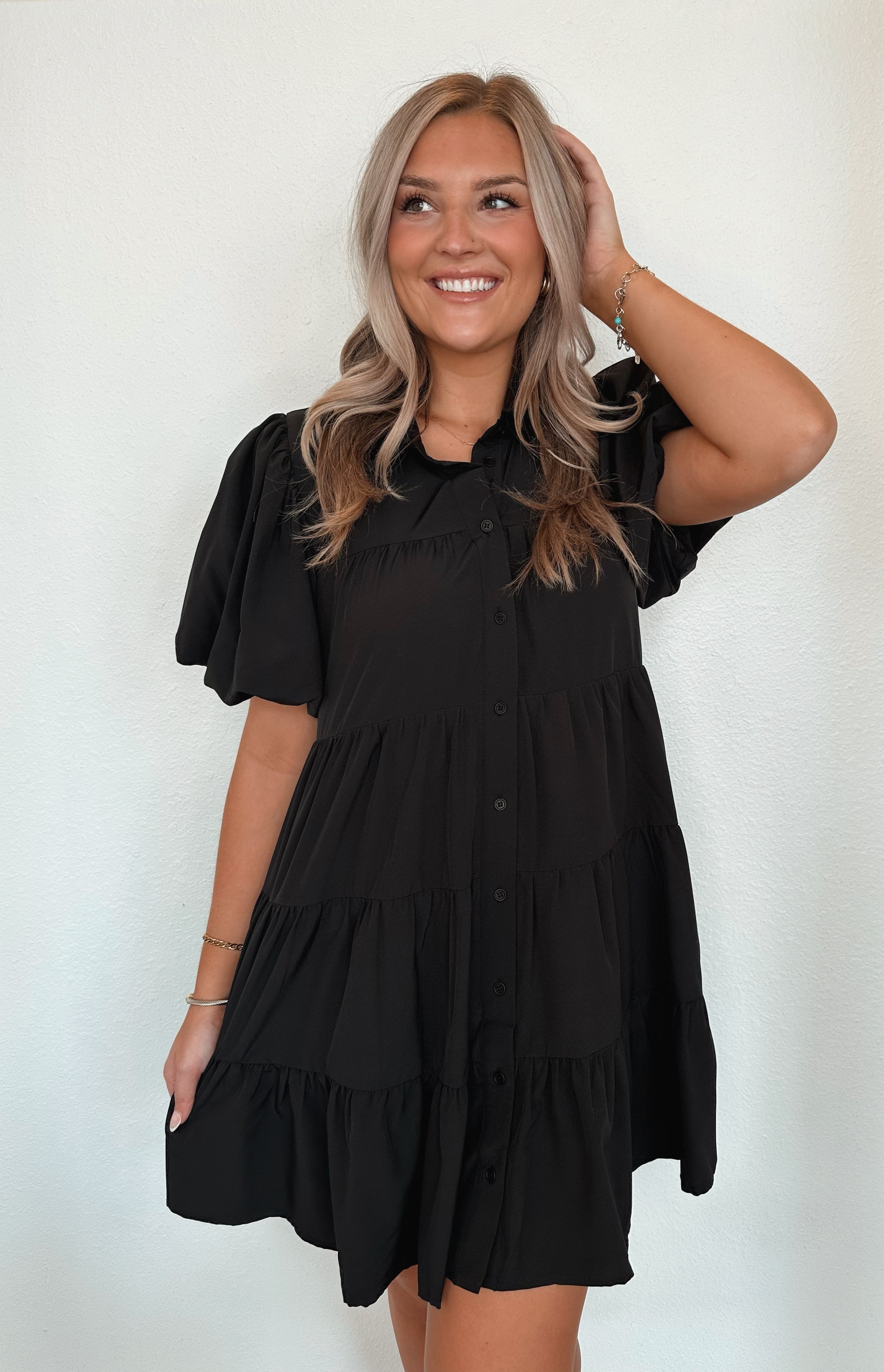 Entro Puff Sleeves Dress – Michelle’s