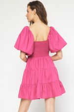 Entro Square Neck Tiered Dress