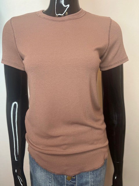 Wishlist Ribbed Knitted Basic T-Shirt