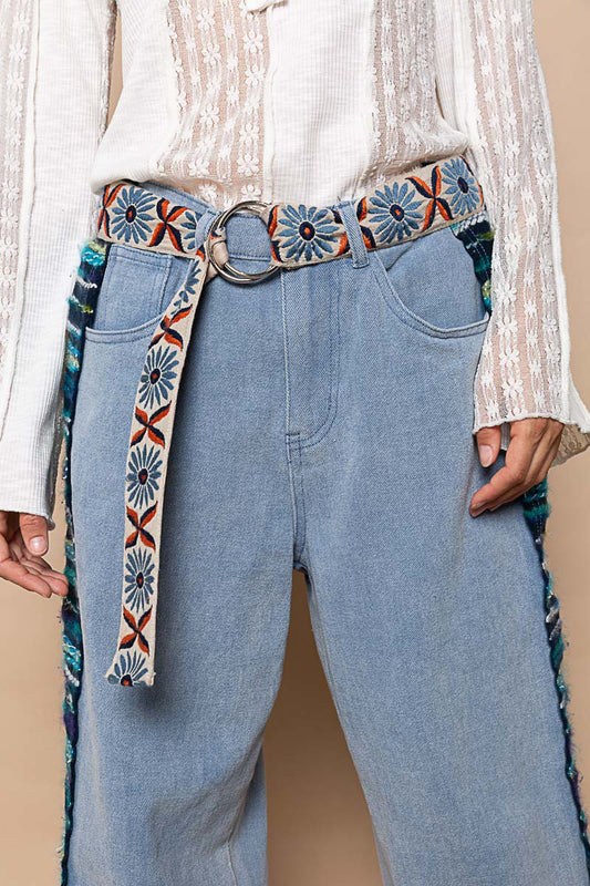 POL Cloth Embroidered Belt